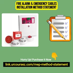 Fire alarm cable installation method statement