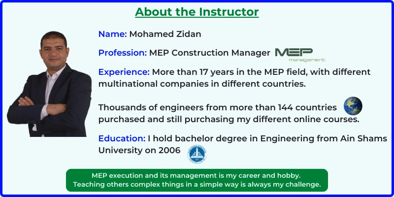 Instructor BIO - Mohamed Zidan