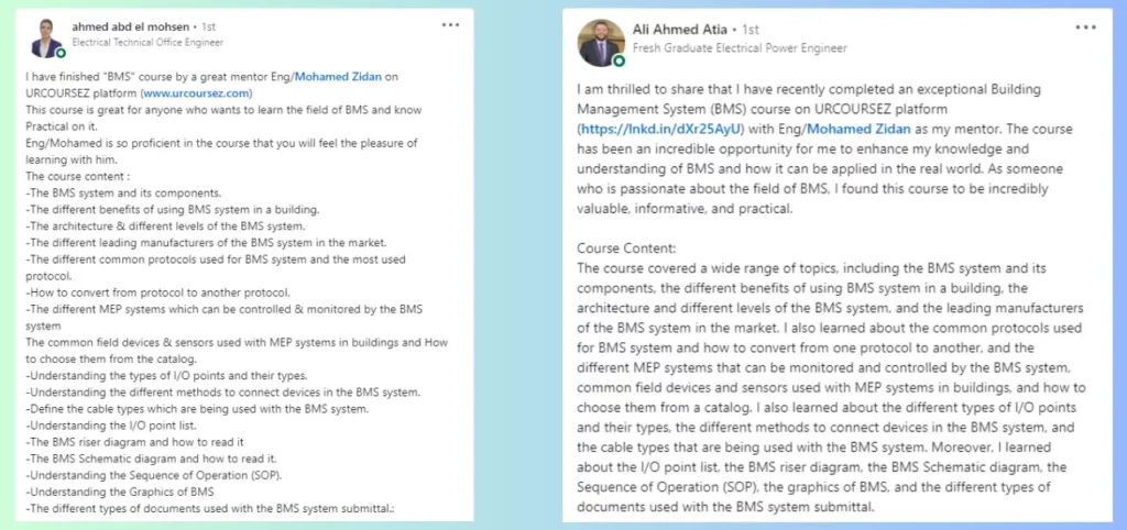 BMS Arabic Course - Linkedin Reviews - Urcoursez